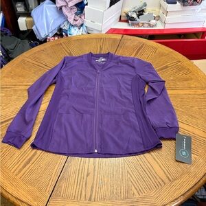 New with Tags Scrubaid Women's Purple Zip-Front Utility Jacket
